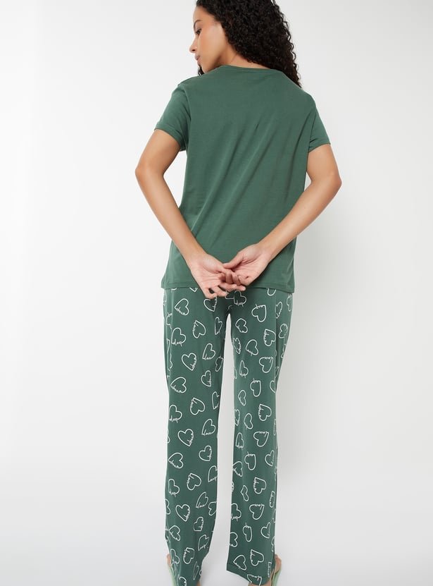 Women Printed PJ Set - Image 4