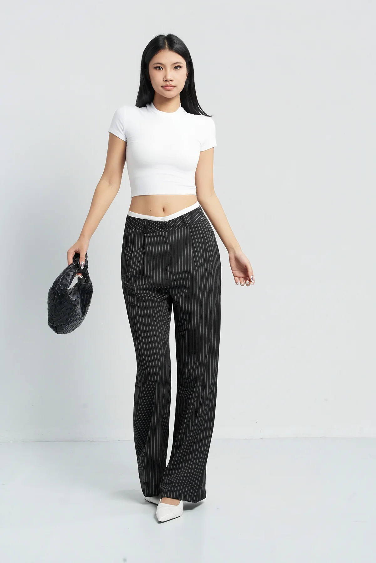 Striped Boxer Wide Leg Trousers