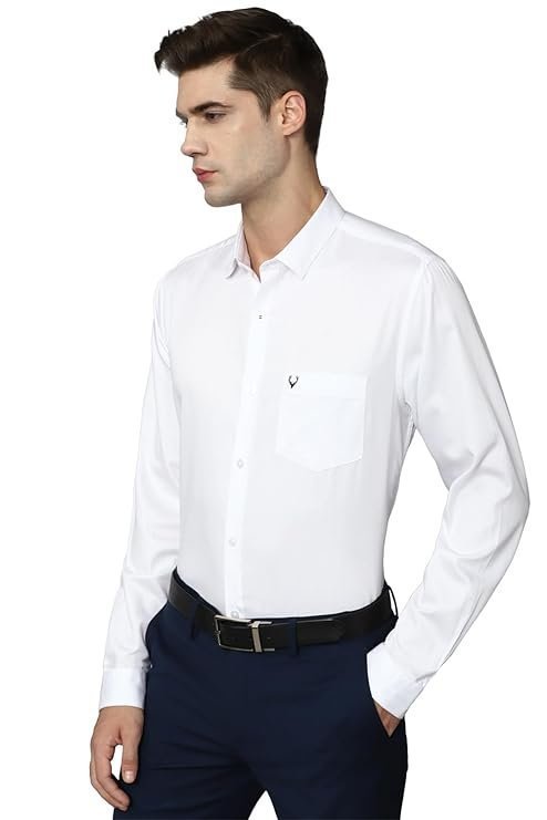 Allen Solly Men Cotton Solid Regular Fit Shirt - Image 2