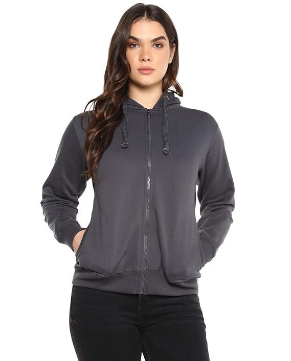 Women's Charcoal Grey Zip-Up