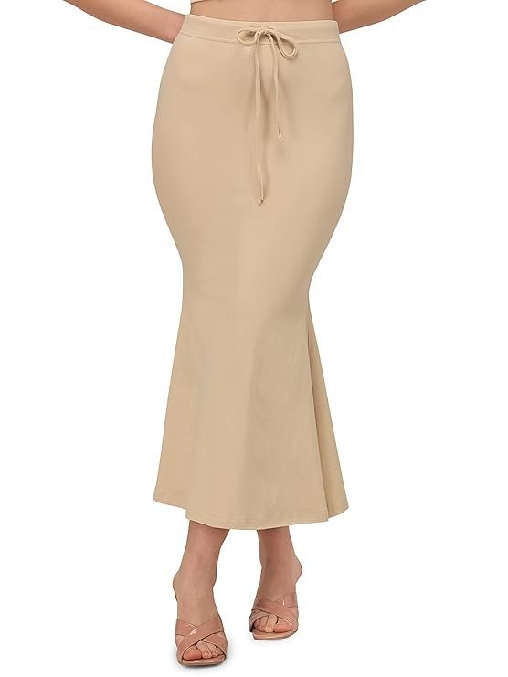 Women's Beige Mermaid Maxi Skirt