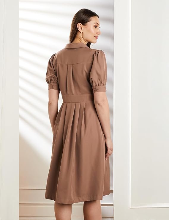 Women's 'Desk-to-Dinner' Fit & Flare Wrap Dress - Image 2