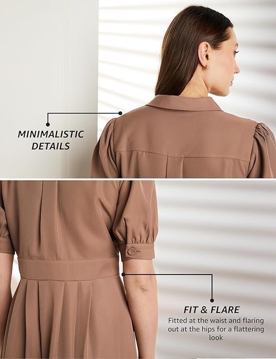 Women's 'Desk-to-Dinner' Fit & Flare Wrap Dress - Image 4